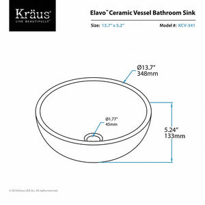 KCV-341 Bathroom/Bathroom Sinks/Vessel & Above Counter Sinks