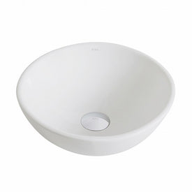 Elavo Small Round Ceramic Vessel Bathroom Sink