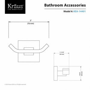 KEA-14401BN Bathroom/Bathroom Accessories/Towel & Robe Hooks