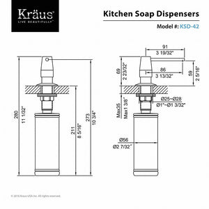 KSD-42CH Kitchen/Kitchen Sink Accessories/Kitchen Soap & Lotion Dispensers