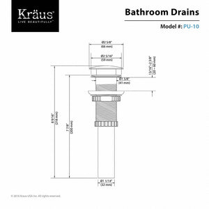 PU-10ORB Parts & Maintenance/Bathroom Sink & Faucet Parts/Bathroom Sink Drains