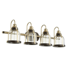 Banded Dome Four-Light Bathroom Vanity Fixture