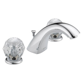 Classic Two Handle Widespread Bathroom Faucet with Knob Handles/Drain