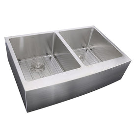 Pro Series 33" Double Bowl Stainless Steel Farmhouse Apron Front Kitchen Sink