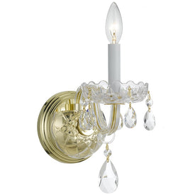 Traditional Crystal Single-Light Wall Sconce