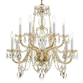 Traditional Crystal Twelve-Light Chandelier