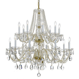 Traditional Crystal Sixteen-Light Chandelier