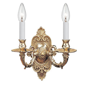 Cast Brass Two-Light Wall Sconce