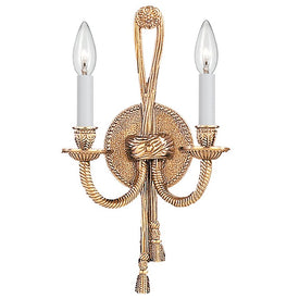 Cast Brass Two-Light Wall Sconce