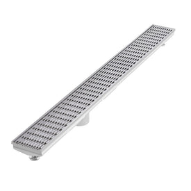Drain Kit Delmar Wedgewire Adjustable Linear Polished 48 Inch 316 Marine Stainless Steel for 3 Inch High Flow Drain Outlet