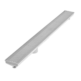 Drain Kit Delmar Perforated Adjustable Linear Polished 36 Inch 316 Marine Stainless Steel for 3 Inch High Flow Drain Outlet