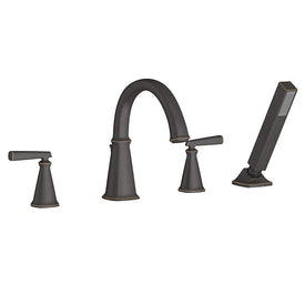 Edgemere Two Handle Roman Tub Faucet with Handshower for Flash Valve
