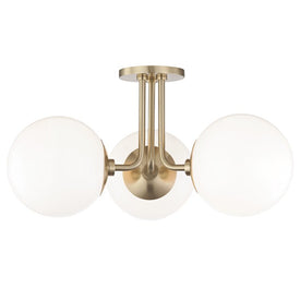 Stella Three-Light Semi-Flush Mount Ceiling Fixture