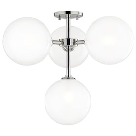 Ashleigh Four-Light LED Semi-Flush Mount Ceiling Fixture