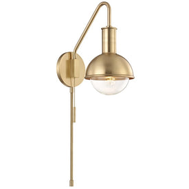 Riley Single-Light Swing-Arm Wall Sconce with Plug