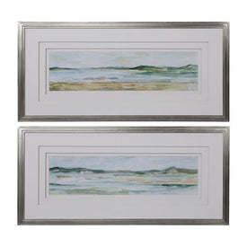 Panoramic Seascape Framed Prints Set of 2