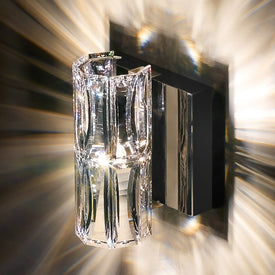 Verve Single-Light Wall Sconce with Clear Swarovski Crystals