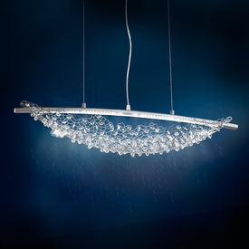 Amaca Two-Light Pendant with Clear Swarovski Crystals