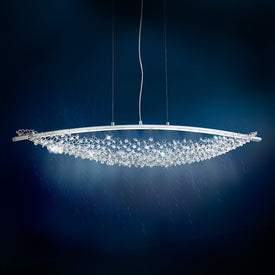 Amaca Two-Light Pendant with Clear Swarovski Crystals