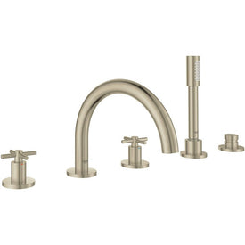 Atrio Cross Handle Set with H and C Caps for Roman Tub Fillers