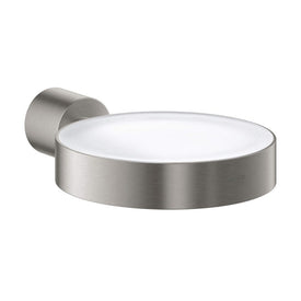 Atrio Wall-Mount Round Glass Soap Dish without Holder