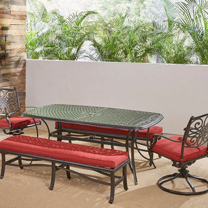 TRADDN5PCSW2BN-RED Outdoor/Patio Furniture/Patio Dining Sets