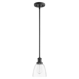 Single-Light Mini Pendant with Clear Glass Bell Shade