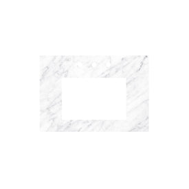 Carrara Marble 30" x 22" Single Vanity Top with Rectangular Sink Cutout for 8" Widespread Faucet