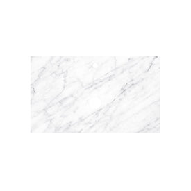 Carrara Marble 36" x 22" Single Vanity Top with Vessel Sink Cutout for Single-Hole Faucet
