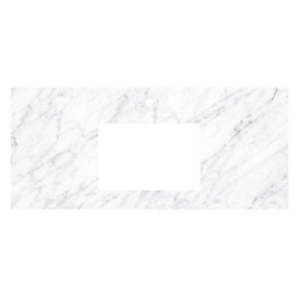Carrara Marble 48" x 22" Single Vanity Top with Rectangular Sink Cutout for Single-Hole Faucet