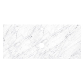 Carrara Marble 48" x 22" Single Vanity Top with Vessel Sink Cutout for Single-Hole Faucet