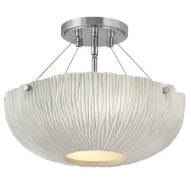 Coral Three-Light Semi-Flush Mount Ceiling Fixture by Lisa McDennon
