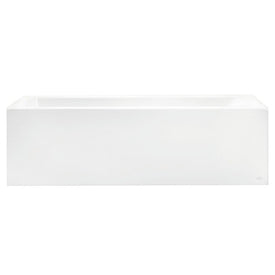 Studio 60"L x 30"W Above Floor Soaking Bathtub with Built-In Apron/Left-Hand Drain Outlet