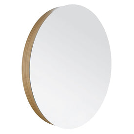 Solace 22" Round Wall Mirror in Sunrise Oak