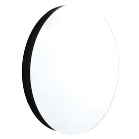 Solace 22" Round Wall Mirror in Midnight Oak