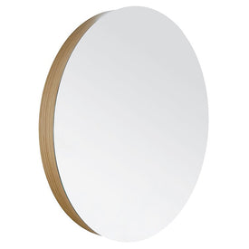 Solace 28" Round Wall Mirror in Sunrise Oak