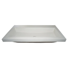 Trough 3619 36" Rectangular NativeStone Drop-In Bathroom Sink without Faucet Holes