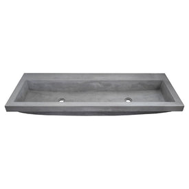 Trough 4819 48" Rectangular NativeStone Drop-In Bathroom Sink without Faucet Holes