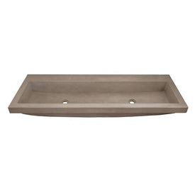 Trough 4819 48" Rectangular NativeStone Drop-In Bathroom Sink without Faucet Holes