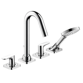Citterio M Two Handle 4-Hole Roman Tub Filler with Handshower