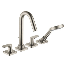 Citterio M Two Handle 4-Hole Roman Tub Filler with Handshower