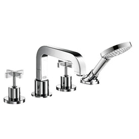 Citterio Two Handle 4-Hole Roman Tub Filler with Handshower