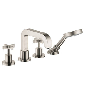 Citterio Two Handle 4-Hole Roman Tub Filler with Handshower