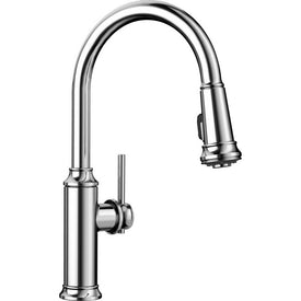 Empressa Single Handle Pull Down Kitchen Faucet - Chrome
