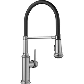 Empressa Single Handle Pull Out Semi-Pro Kitchen Faucet - Stainless Steel