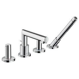Uno Two Handle 4-Hole Roman Tub Filler with Handshower