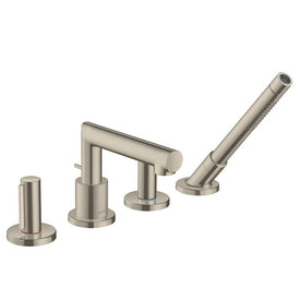 Uno Two Handle 4-Hole Roman Tub Filler with Handshower