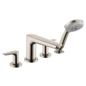 Talis E Two Handle 4-Hole Roman Tub Filler with Handshower