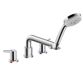 Talis S Two Handle 4-Hole Roman Tub Filler with Handshower