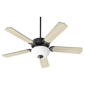 Capri VIII 52" Five-Blade Two-Light Ceiling Fan with Satin Opal Bowl Shade